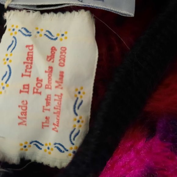 Dunail Irish mohair zebra bright pink cardigan - Picture 11 of 12